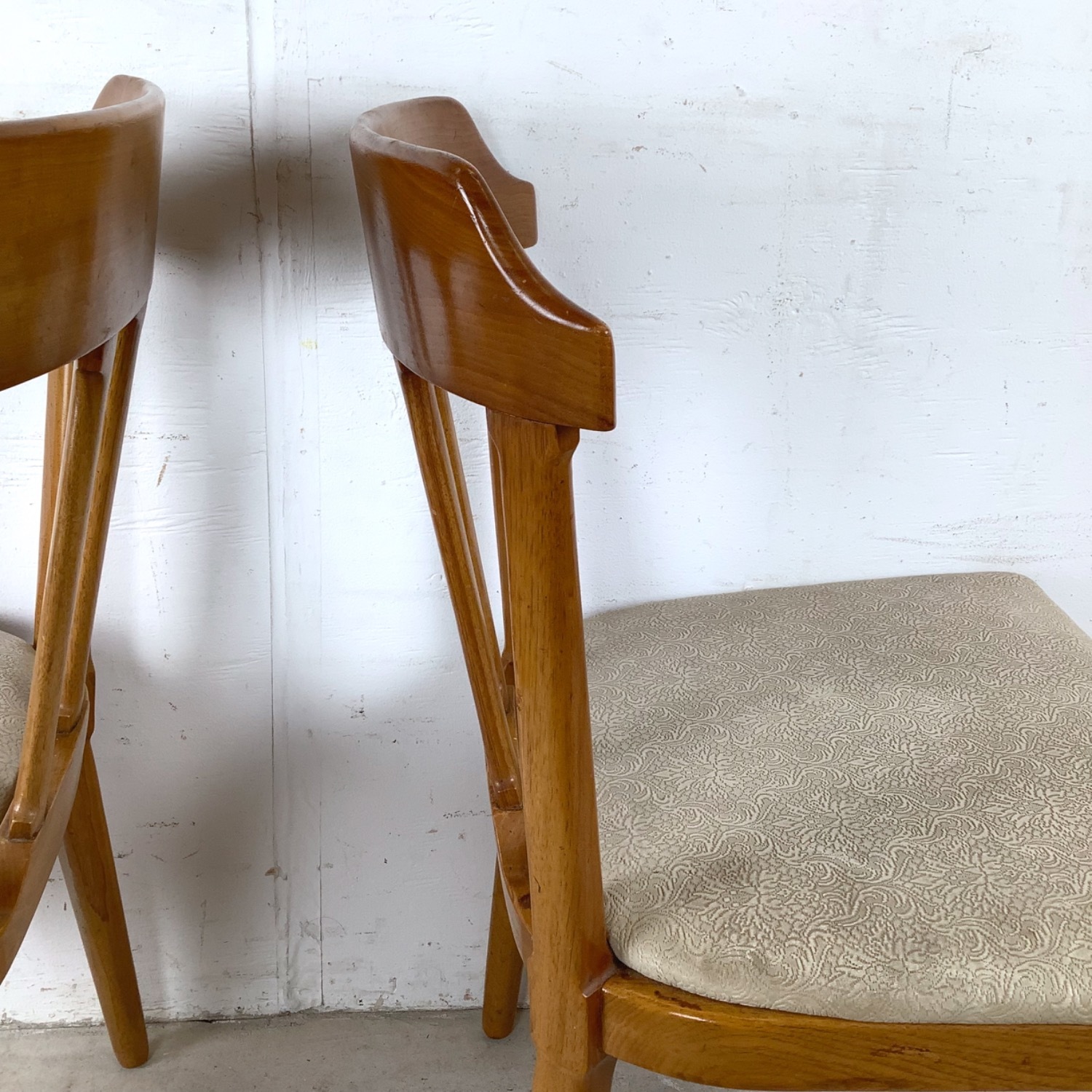 Set of Six Mid-Century Walnut Dining Chairs - image-21