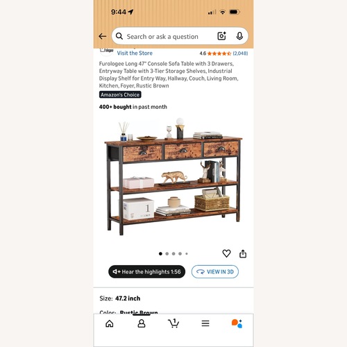 Used Amazon Dark Brown Wood Bookcase for sale on AptDeco