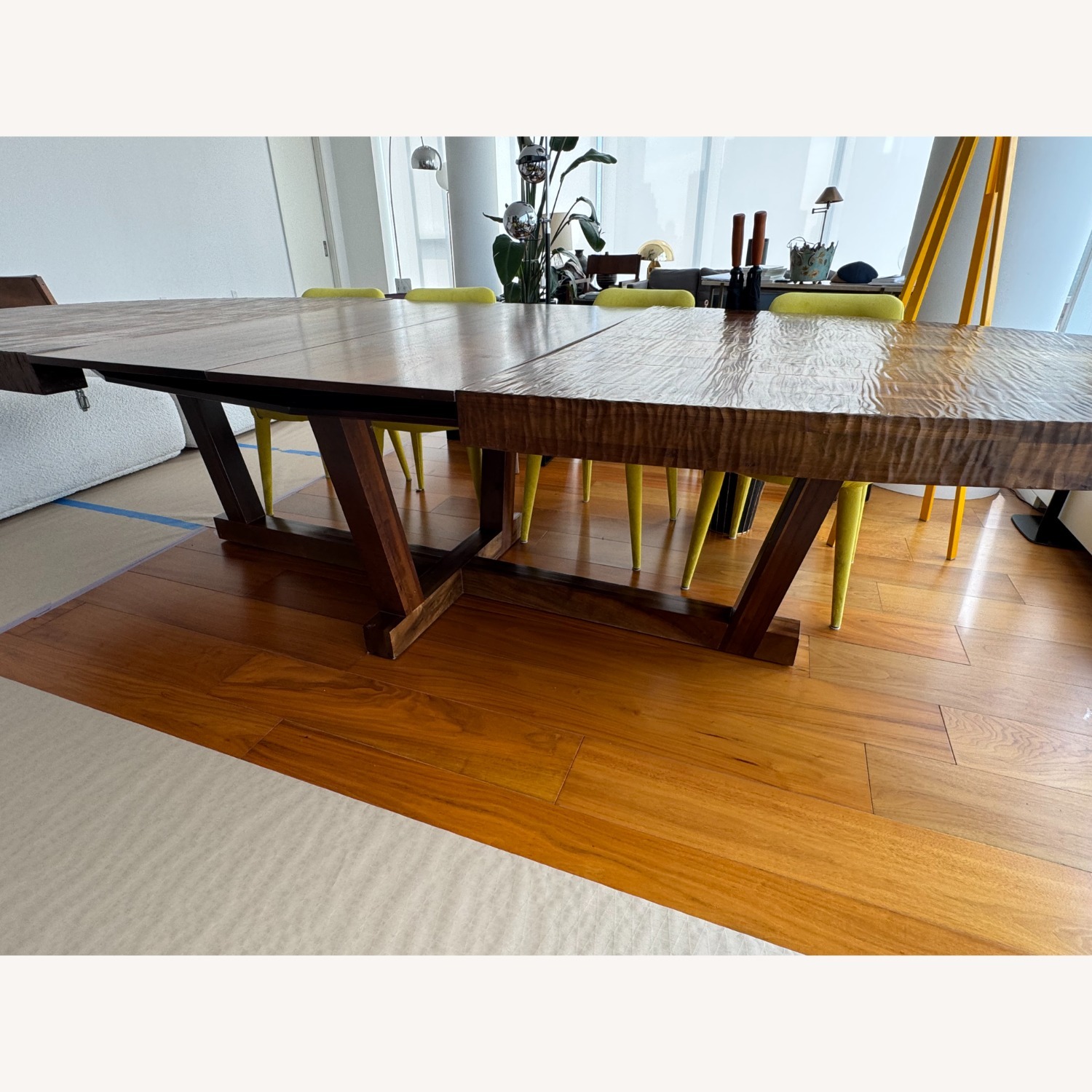 Dark Brown Wood Dining Table - image-4