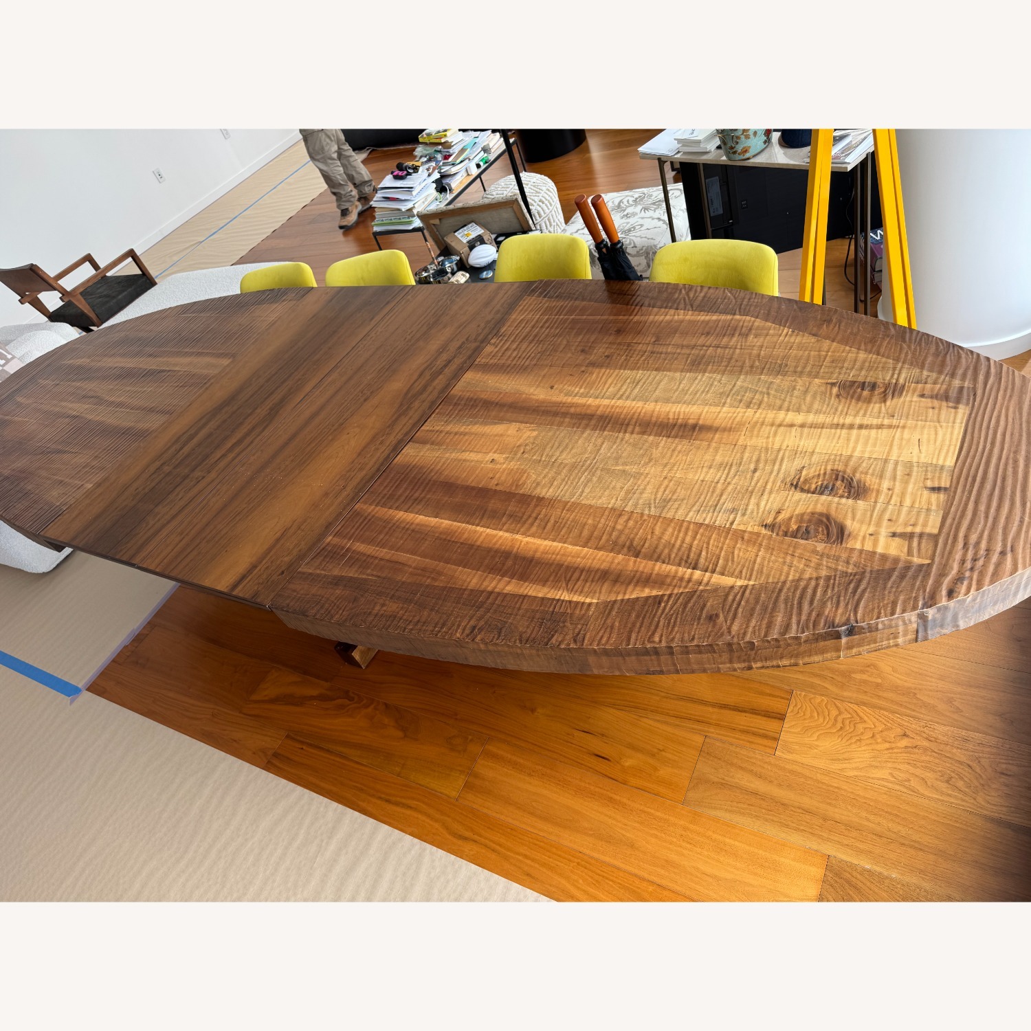 Dark Brown Wood Dining Table - image-2