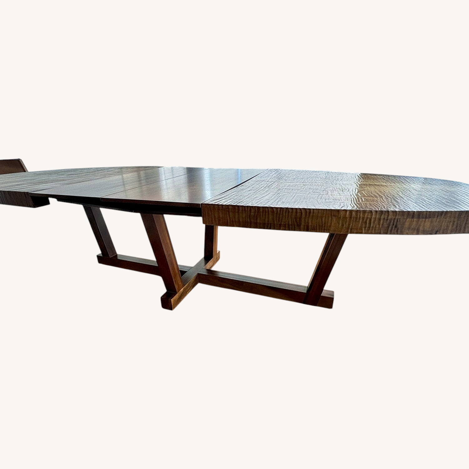 Dark Brown Wood Dining Table - image-0