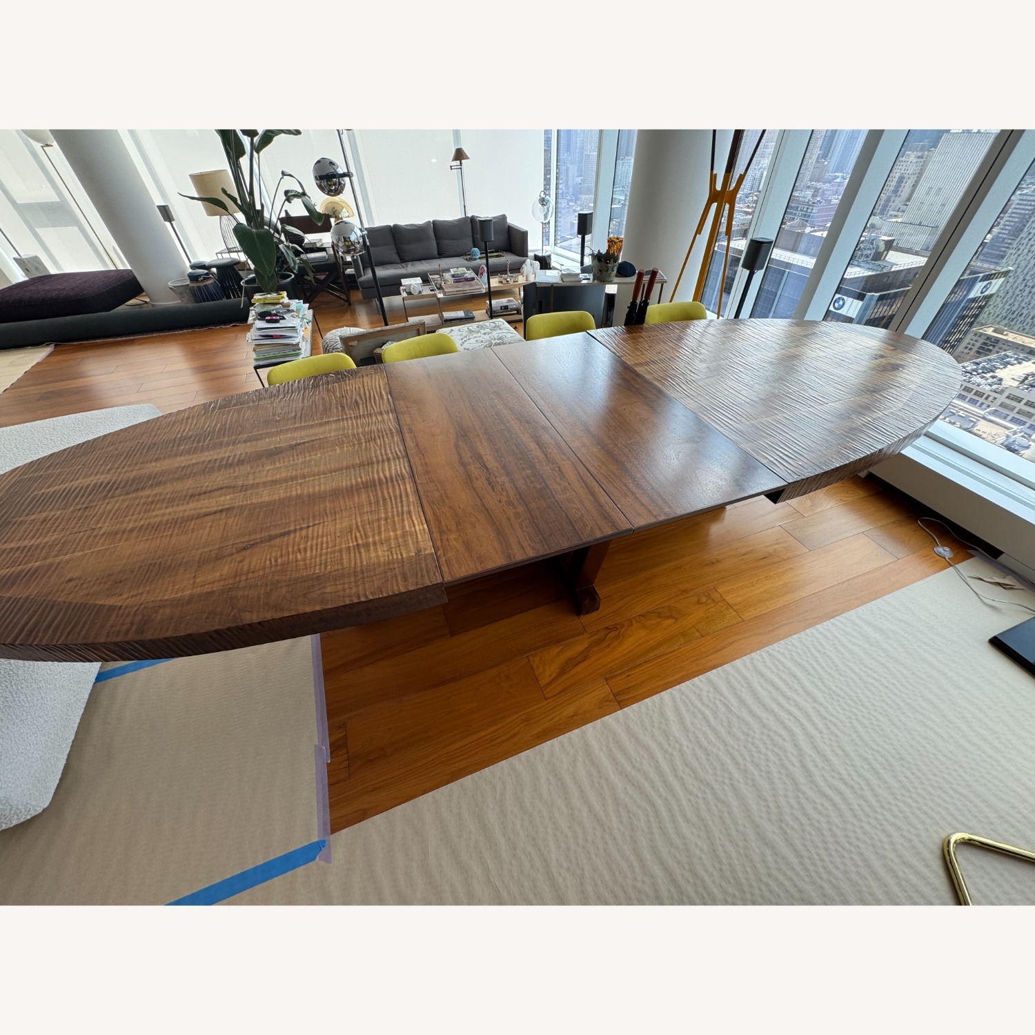Dark Brown Wood Dining Table - image-3
