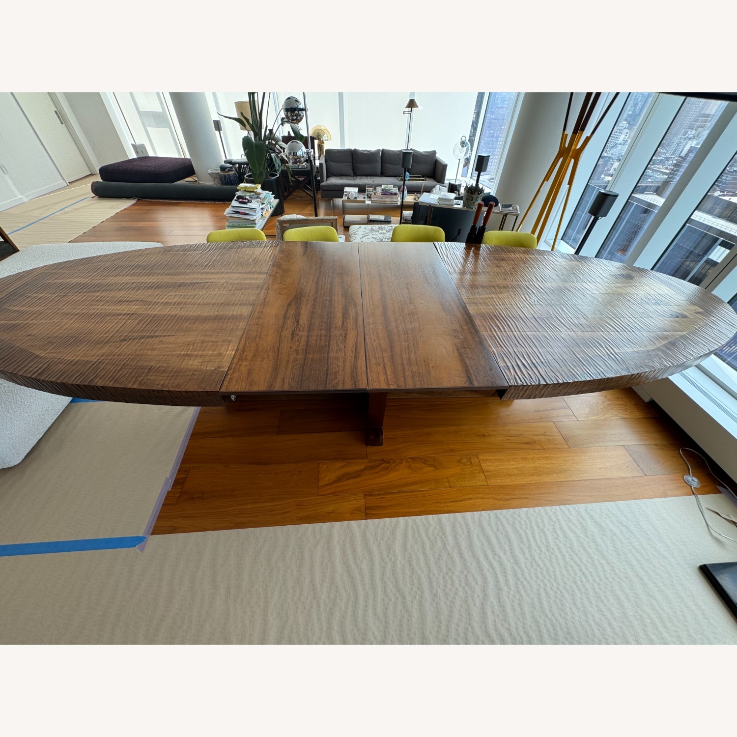 Dark Brown Wood Dining Table - image-1