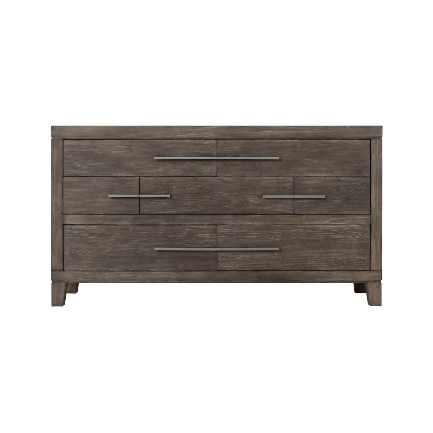 Rhea Bedroom Dresser Dark Gray Wood Dresser - image-8