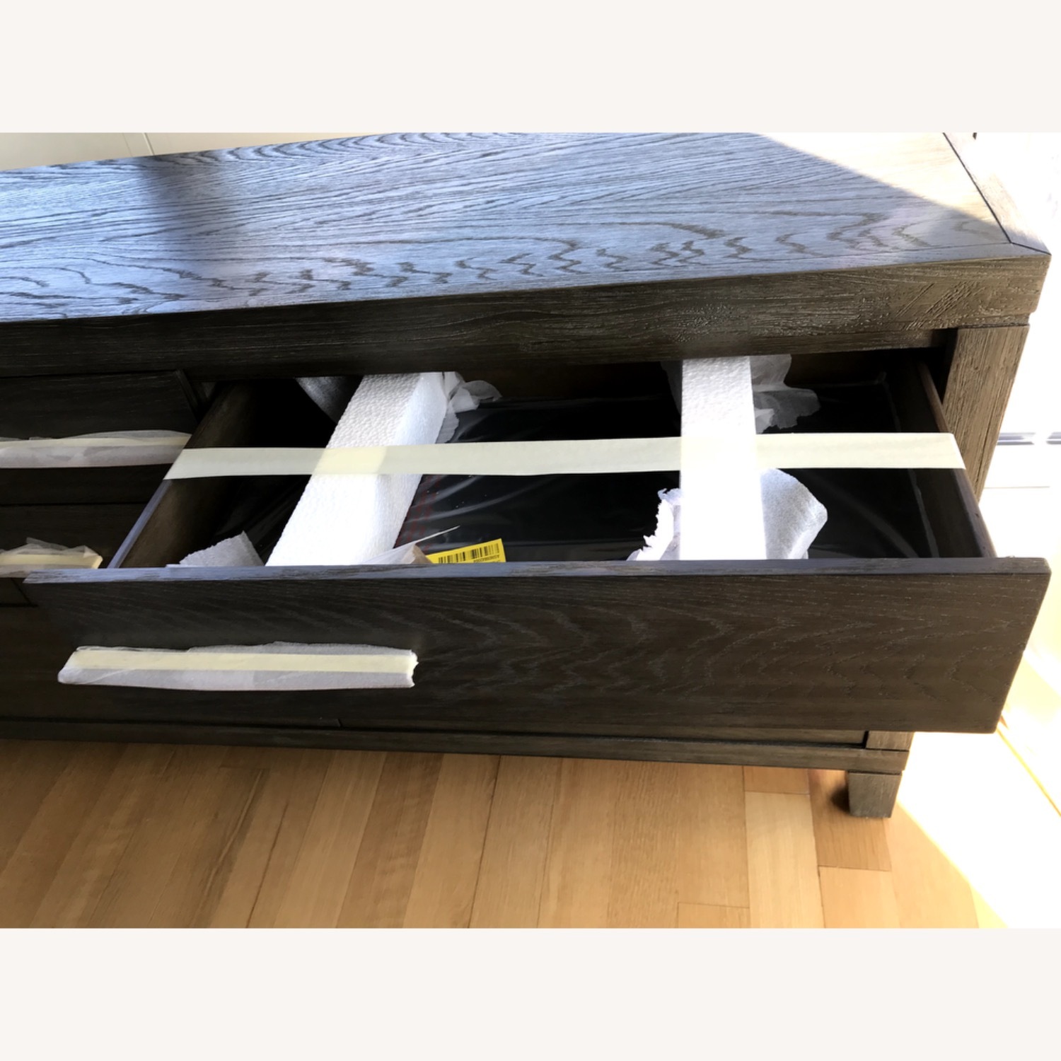 Rhea Bedroom Dresser Dark Gray Wood Dresser - image-3