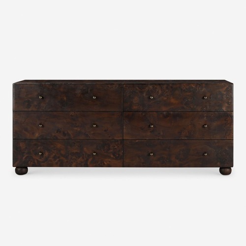 Used Lulu & Georgia Hobbes Dark Wood 6-Drawer Dresser for sale on AptDeco