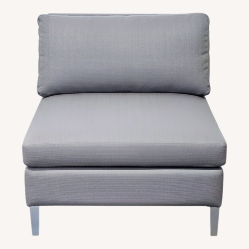 Used CB2 Cielo Modern Gray Lounge Chair with Metal Legs for sale on AptDeco