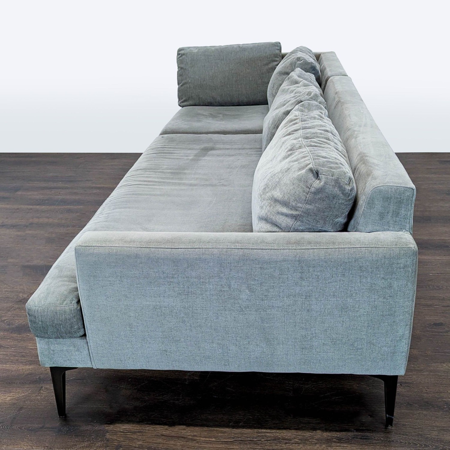 West Elm Andes 3-Seat Modern Grey Sofa - image-5