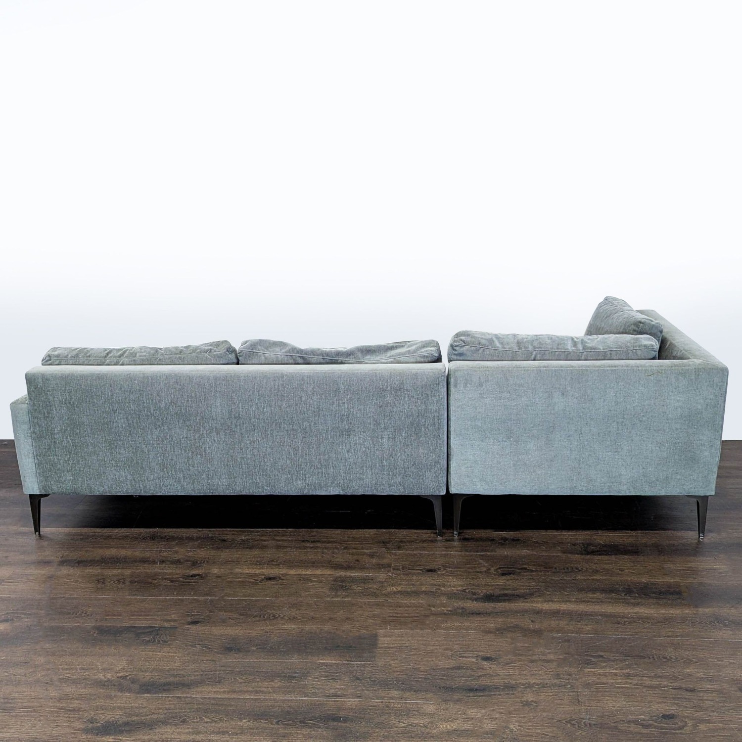 West Elm Andes 3-Seat Modern Grey Sofa - image-4