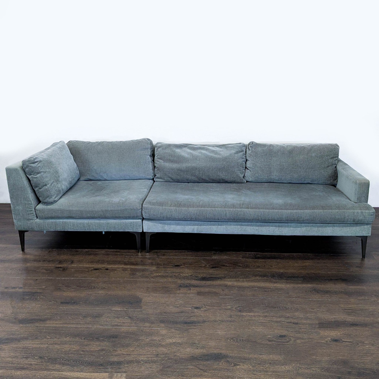 West Elm Andes 3-Seat Modern Grey Sofa - image-1