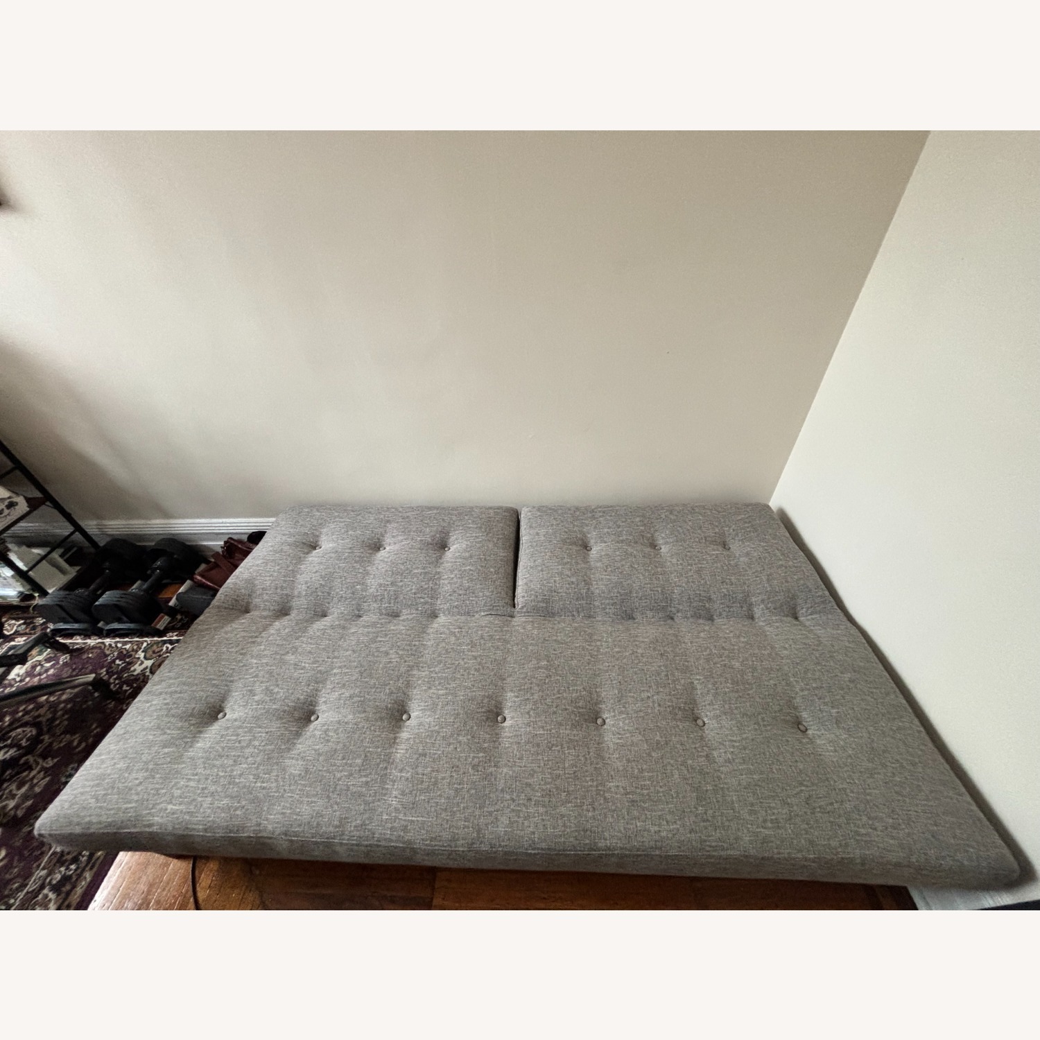 West Elm Light Gray Fabric Sleeper Sofa - image-3