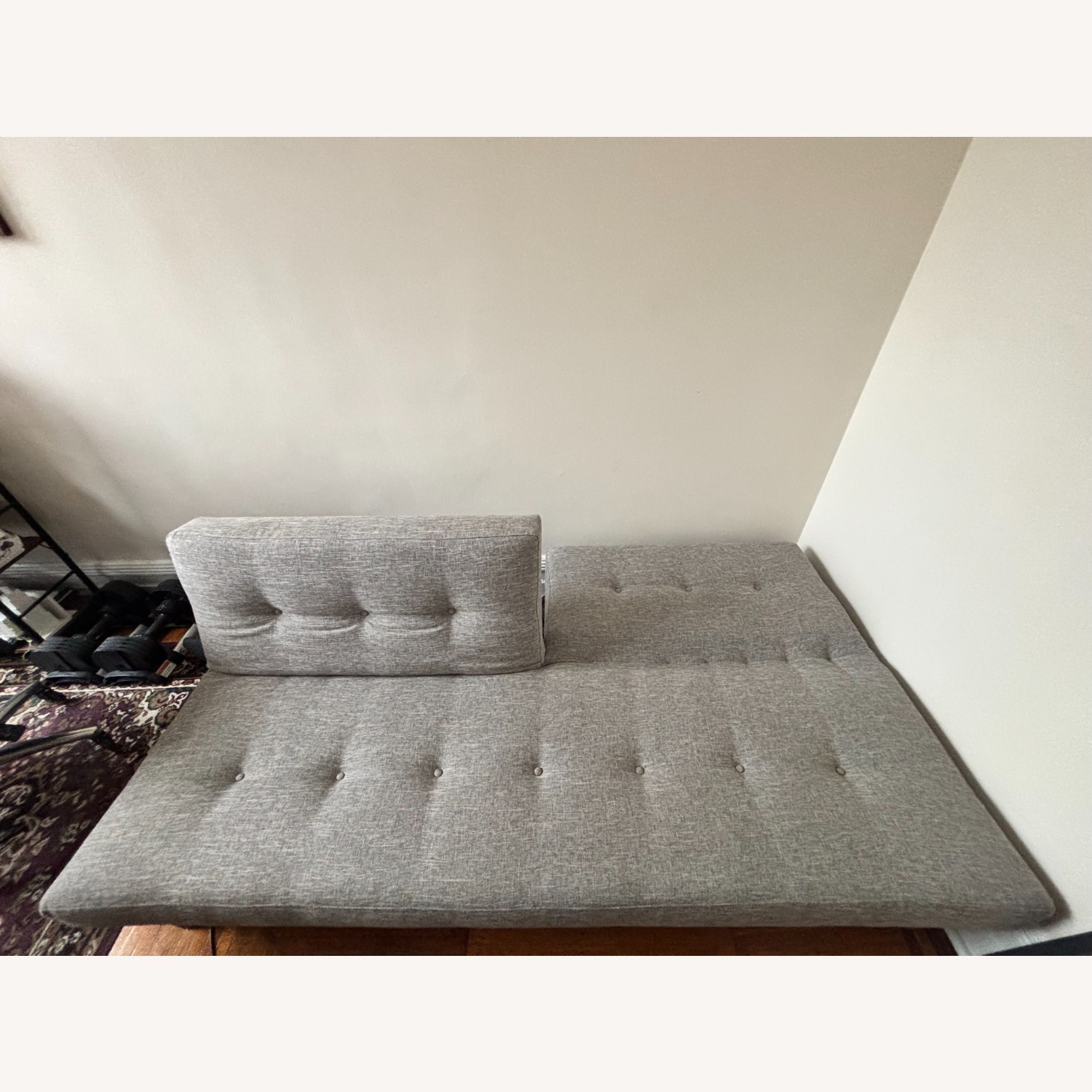 West Elm Light Gray Fabric Sleeper Sofa - image-4
