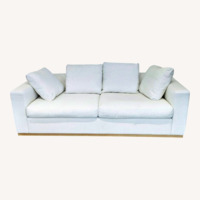 West Elm Newport 3-Seat Modern Cream Sofa