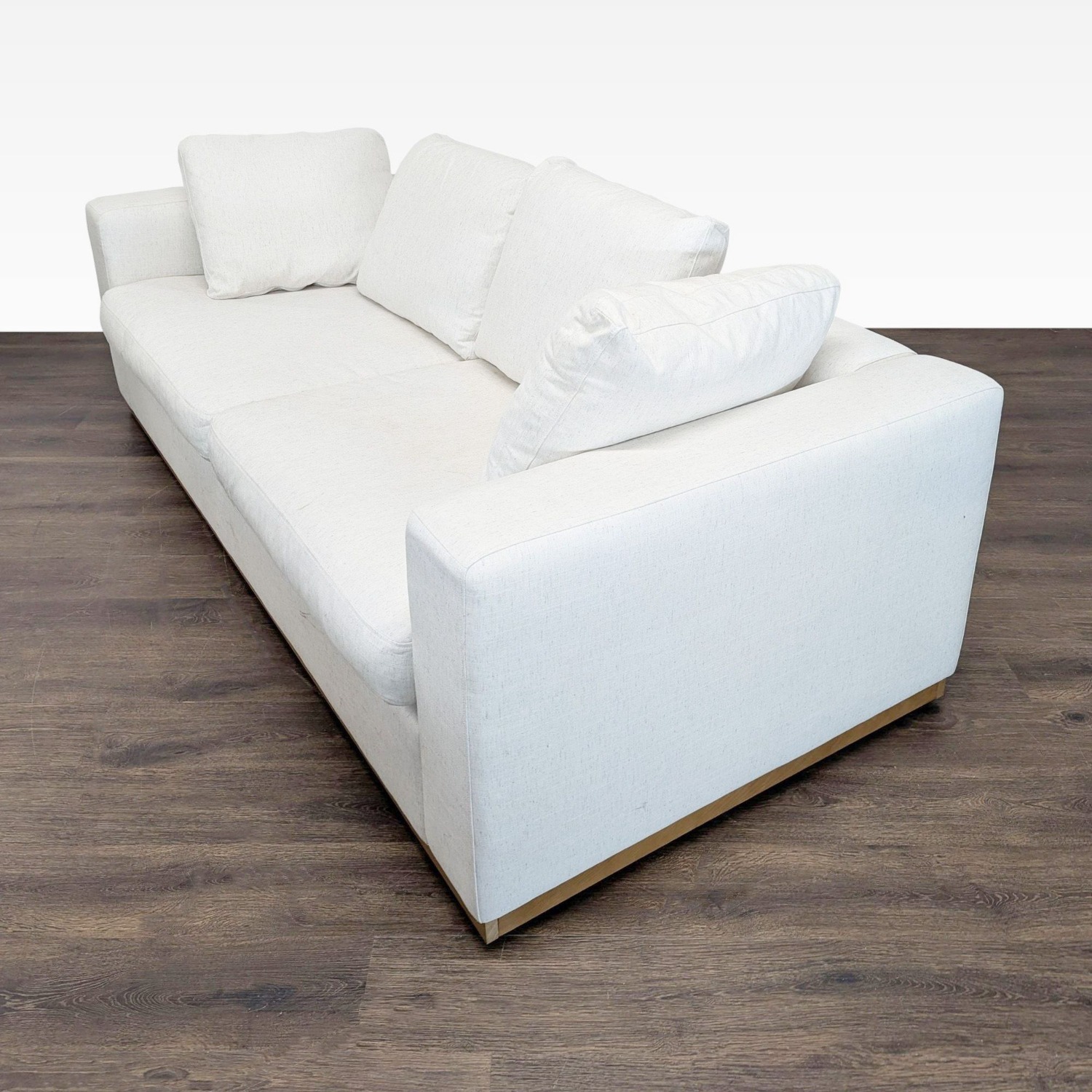 West Elm Newport 3-Seat Modern Cream Sofa - image-4