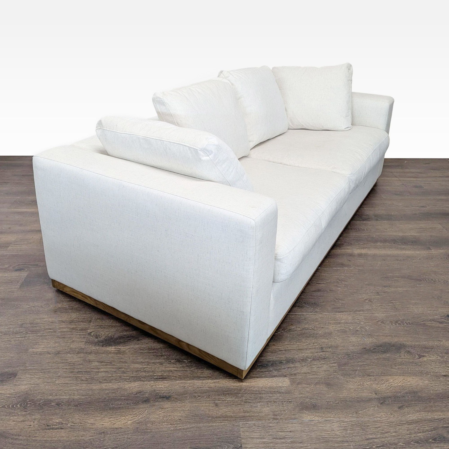 West Elm Newport 3-Seat Modern Cream Sofa - image-3