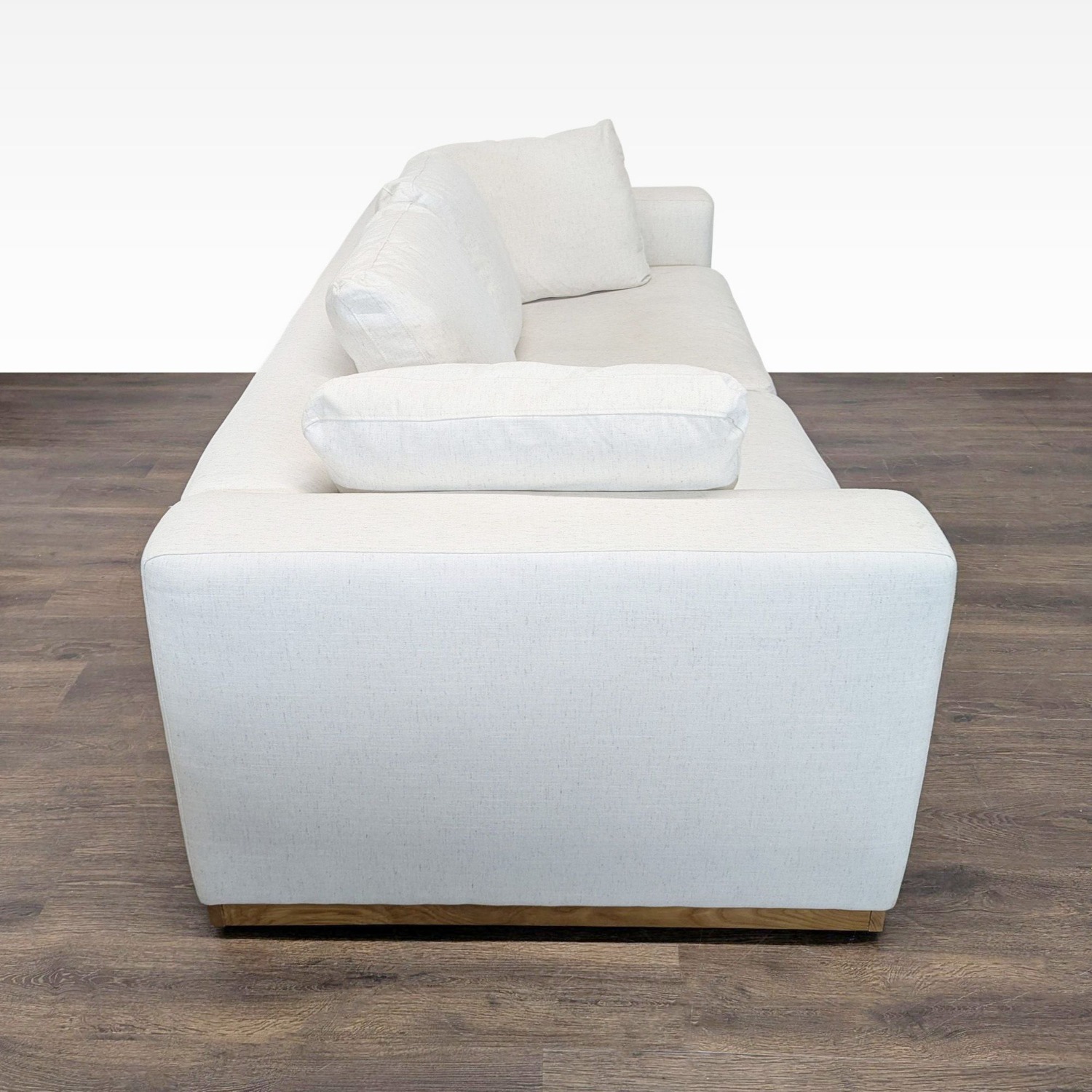 West Elm Newport 3-Seat Modern Cream Sofa - image-11