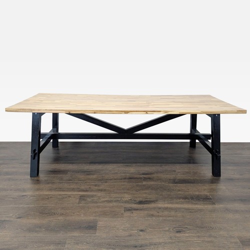 Used IKEA Skogsta Acacia Wood Dining Table for sale on AptDeco