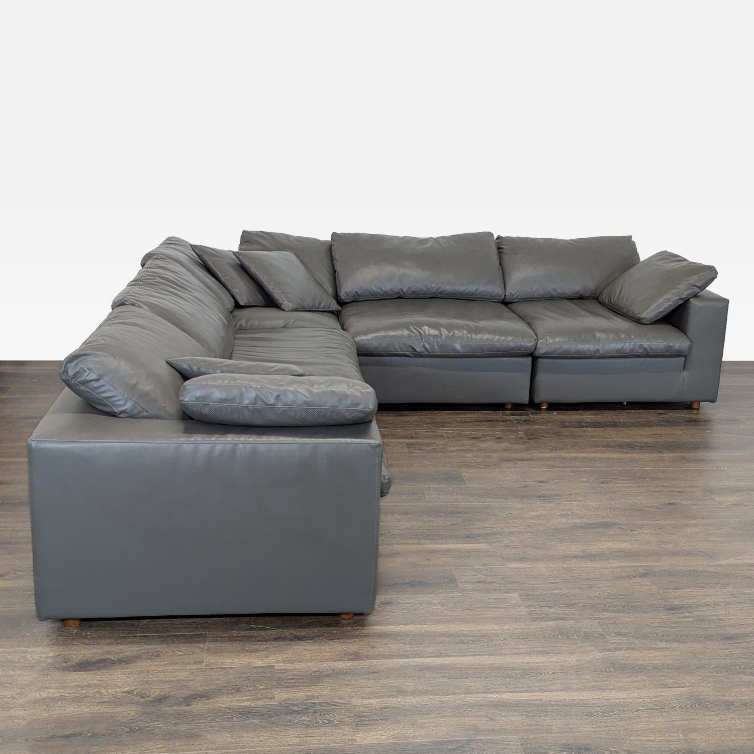 Modway Commix Grey Vegan Leather Sectional Sofa  - image-2