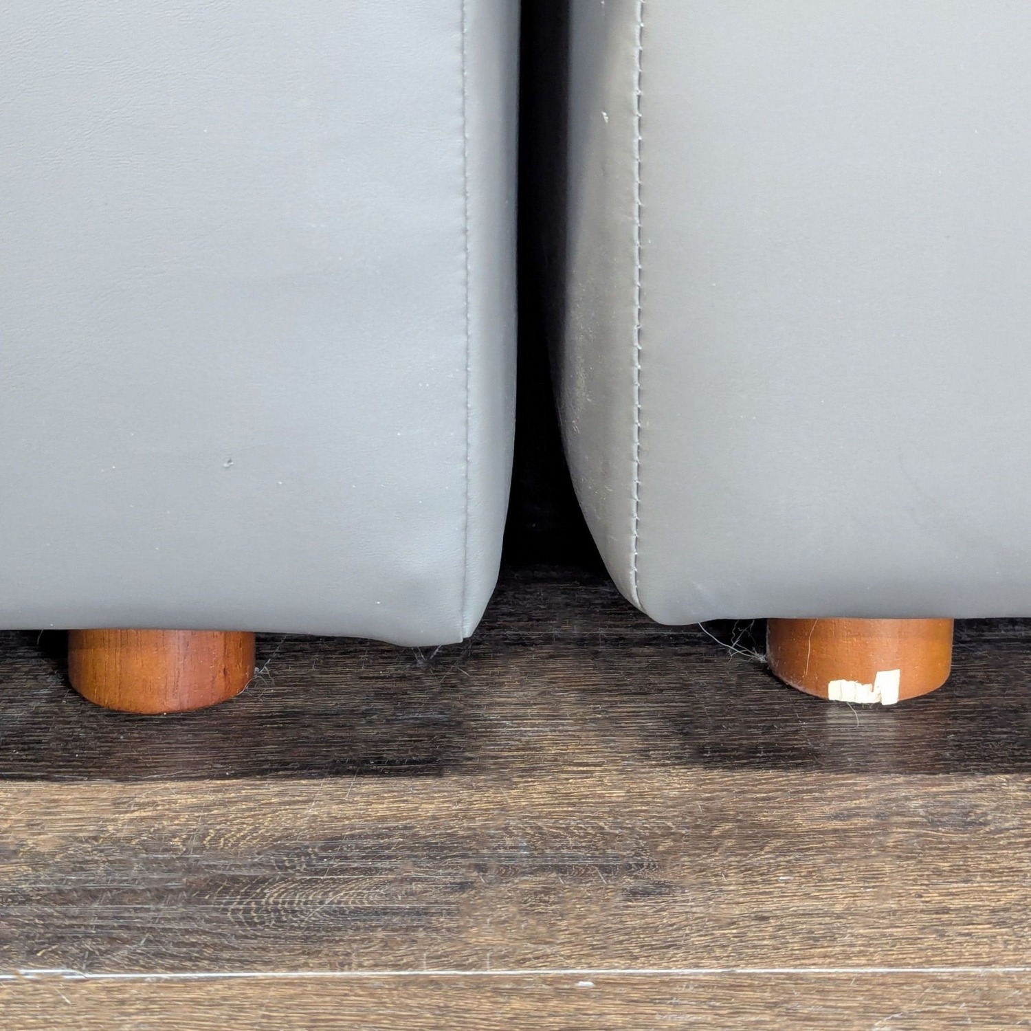 Modway Commix Grey Vegan Leather Sectional Sofa  - image-5