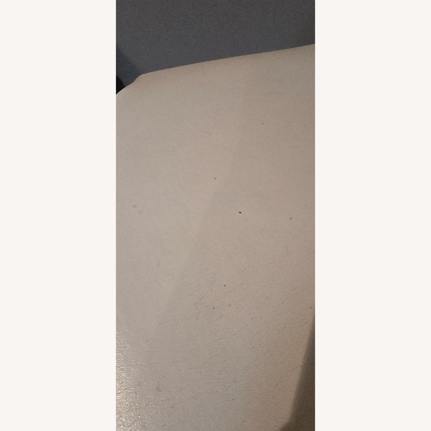 Vintage/Antique White Faux Leather Bench - image-3