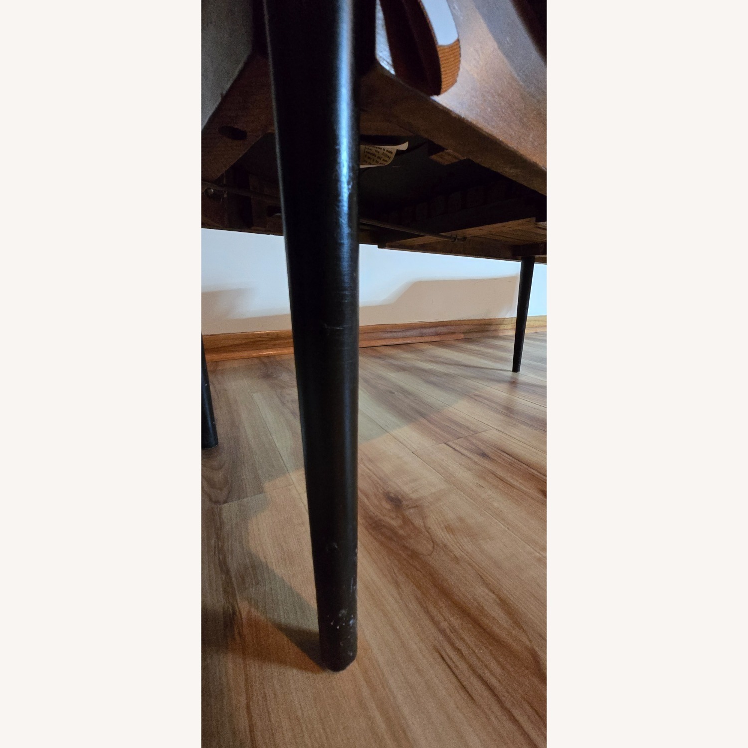 Vintage/Antique White Faux Leather Bench - image-12