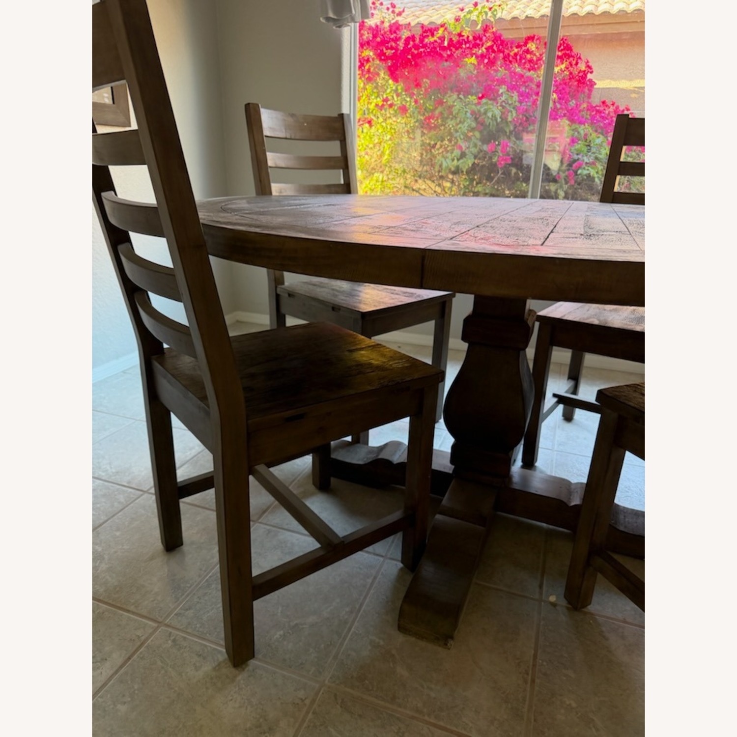 Wood Dining Table & 4 Chairs - image-3
