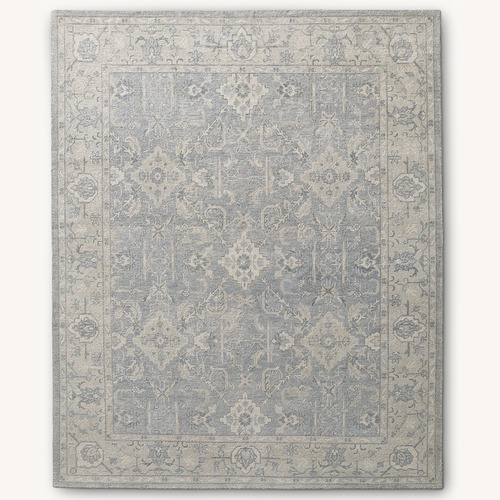 Used Restoration Hardware Allegra Wool Rug 8x10 Silver / Sand for sale on AptDeco