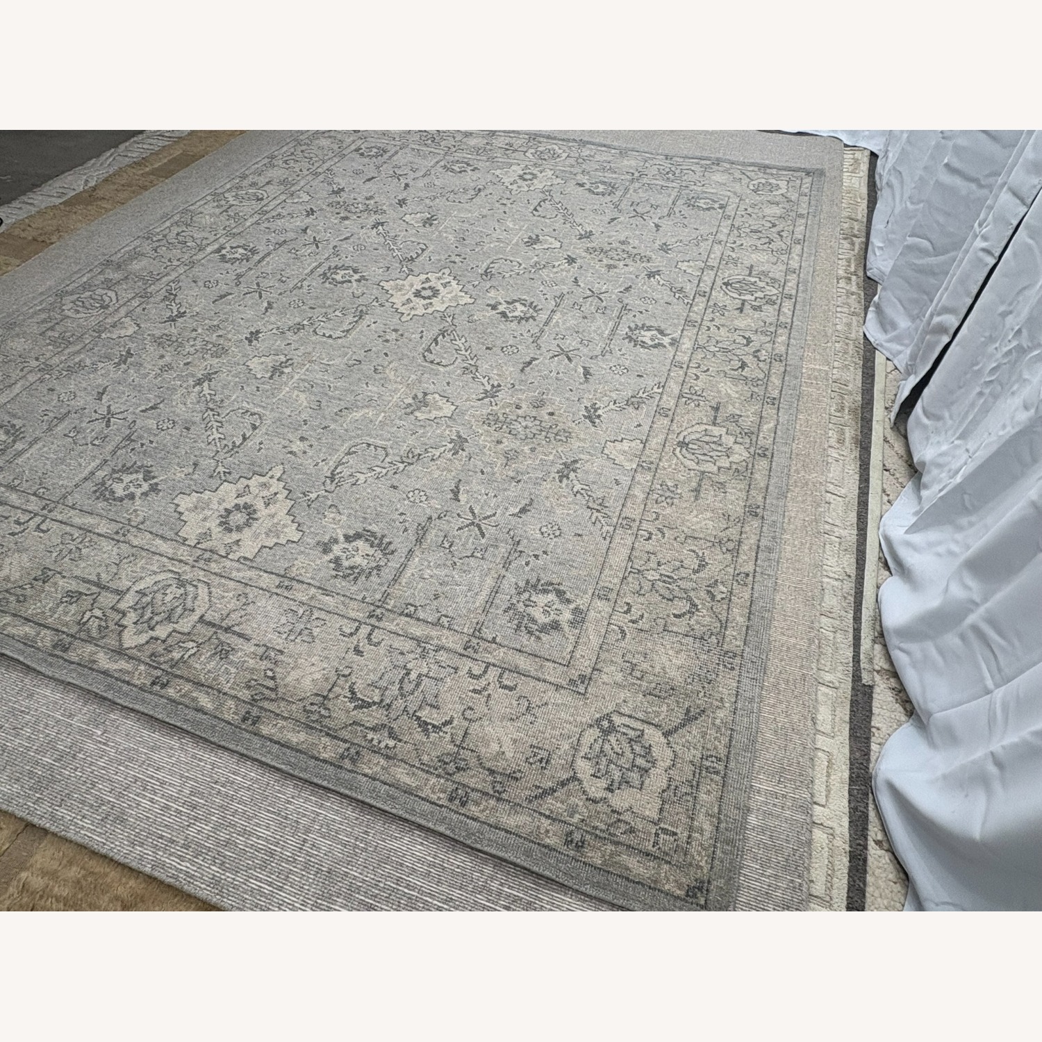 Restoration Hardware Allegra Wool Rug 8x10 Silver / Sand - image-21