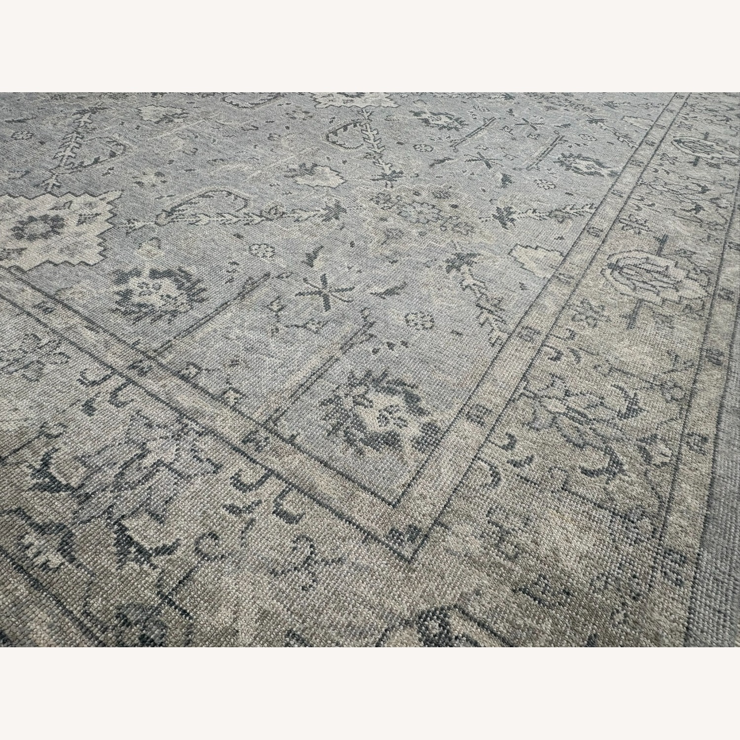 Restoration Hardware Allegra Wool Rug 8x10 Silver / Sand - image-7