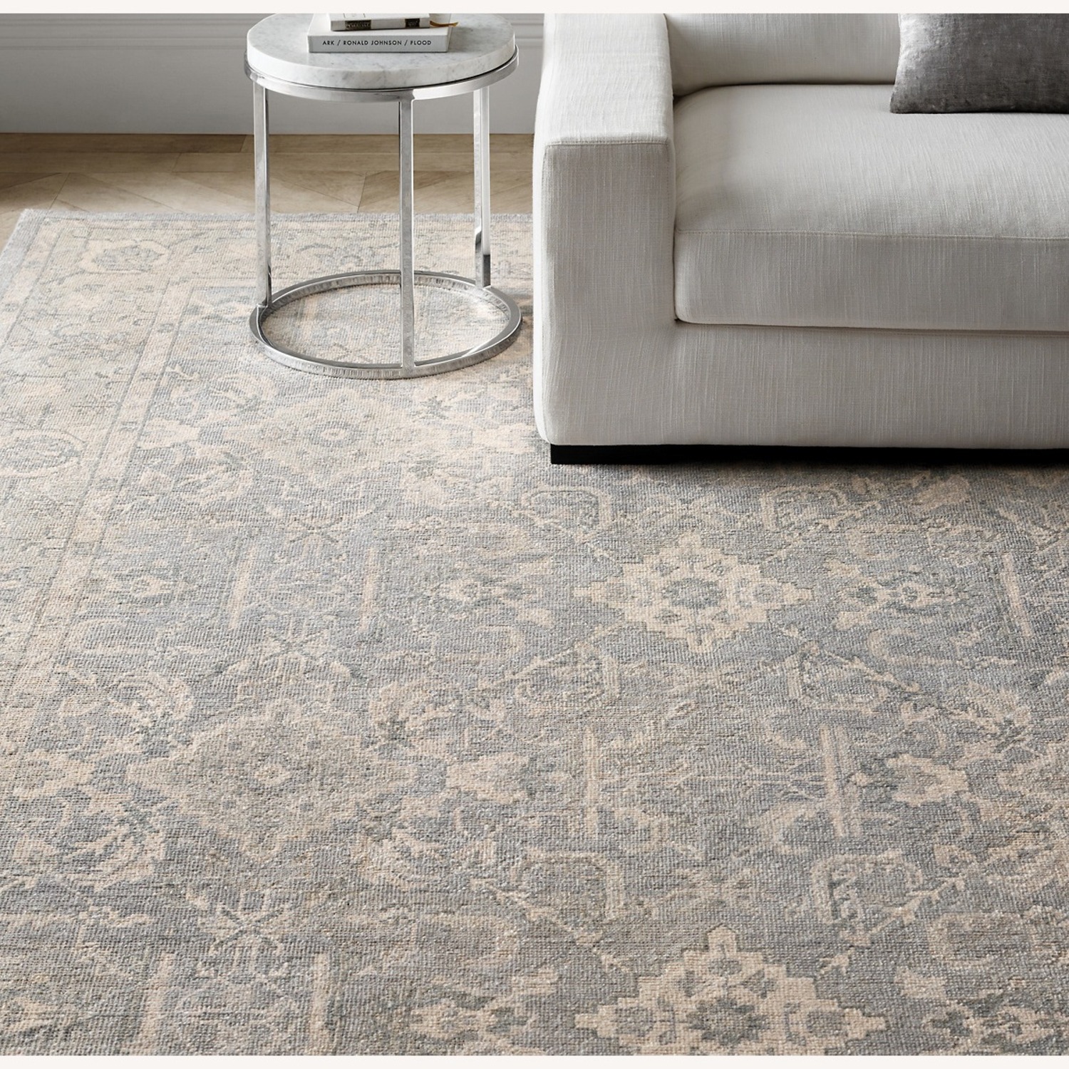 Restoration Hardware Allegra Wool Rug 8x10 Silver / Sand - image-34