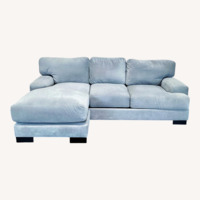 Living Spaces Gray Sectional Sofa with Chaise