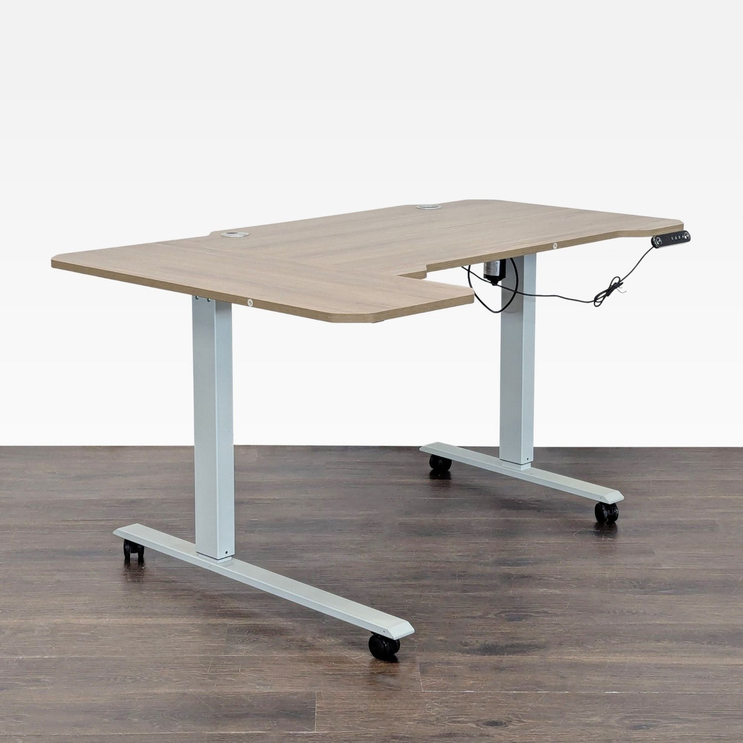 HEONAM Electric Height Adjustable L-Shaped Desk - image-4