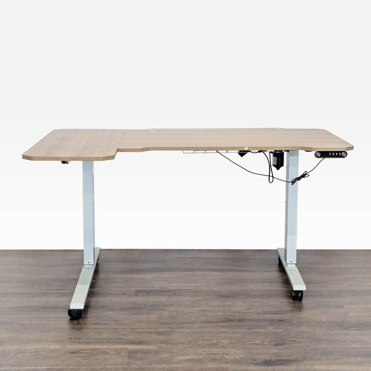 HEONAM Electric Height Adjustable L-Shaped Desk - image-3