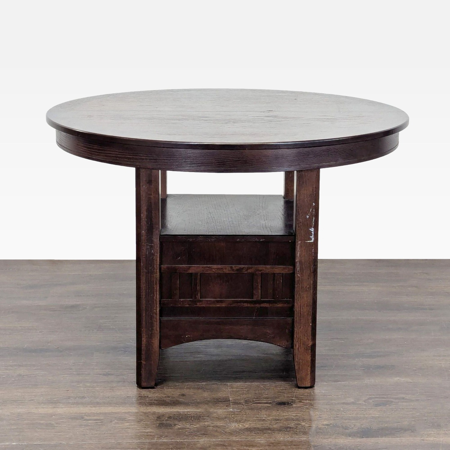 Dark Wood 5-Piece Round Extendable Dining Set - image-15