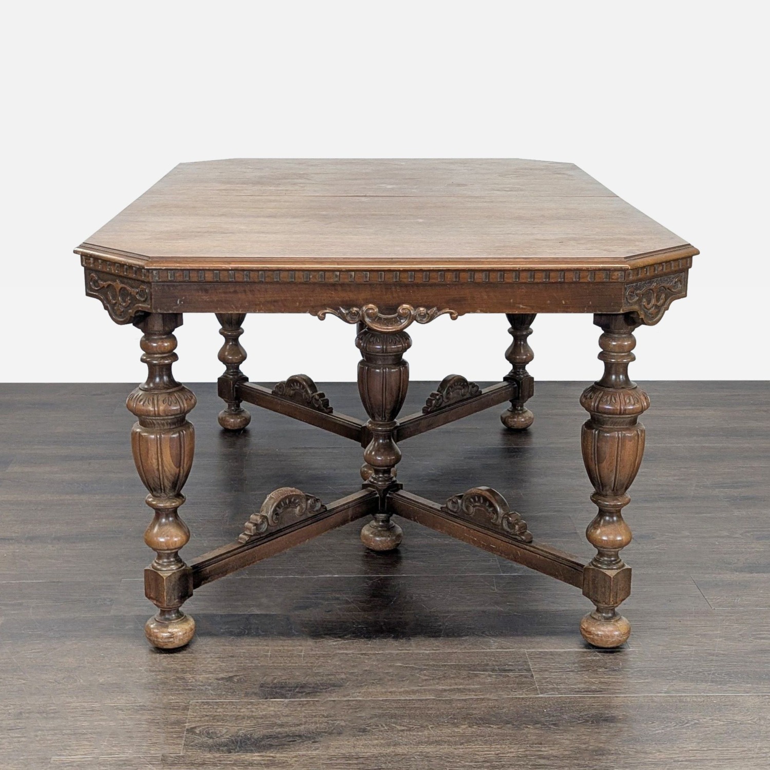 Antique Carved Wood Dining Set  - image-7