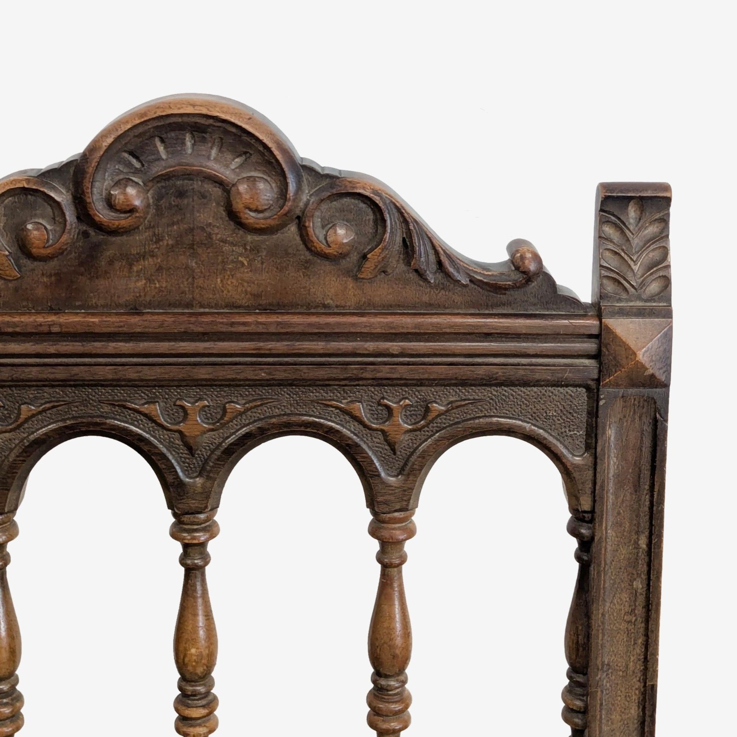 Antique Carved Wood Dining Set  - image-11