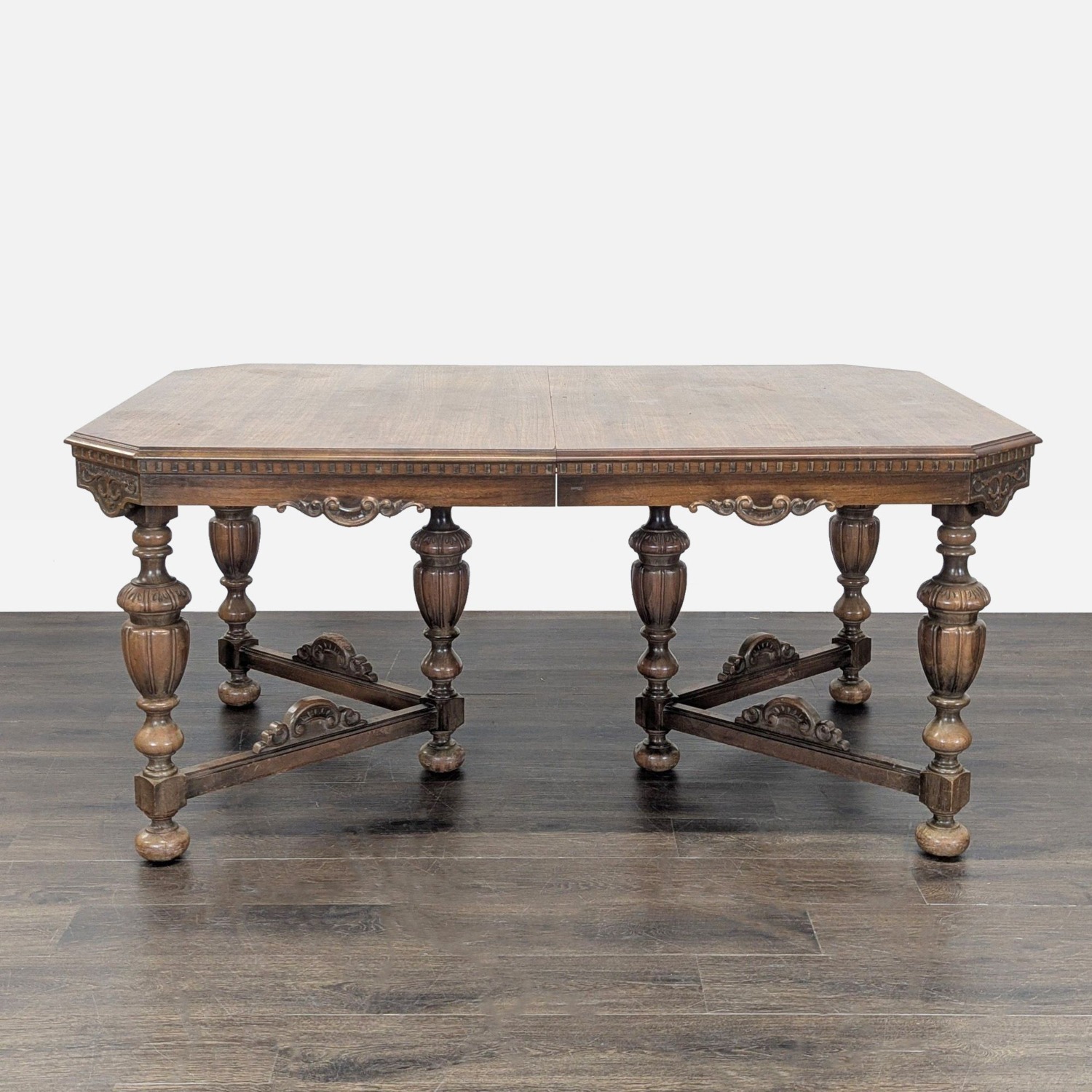 Antique Carved Wood Dining Set  - image-6