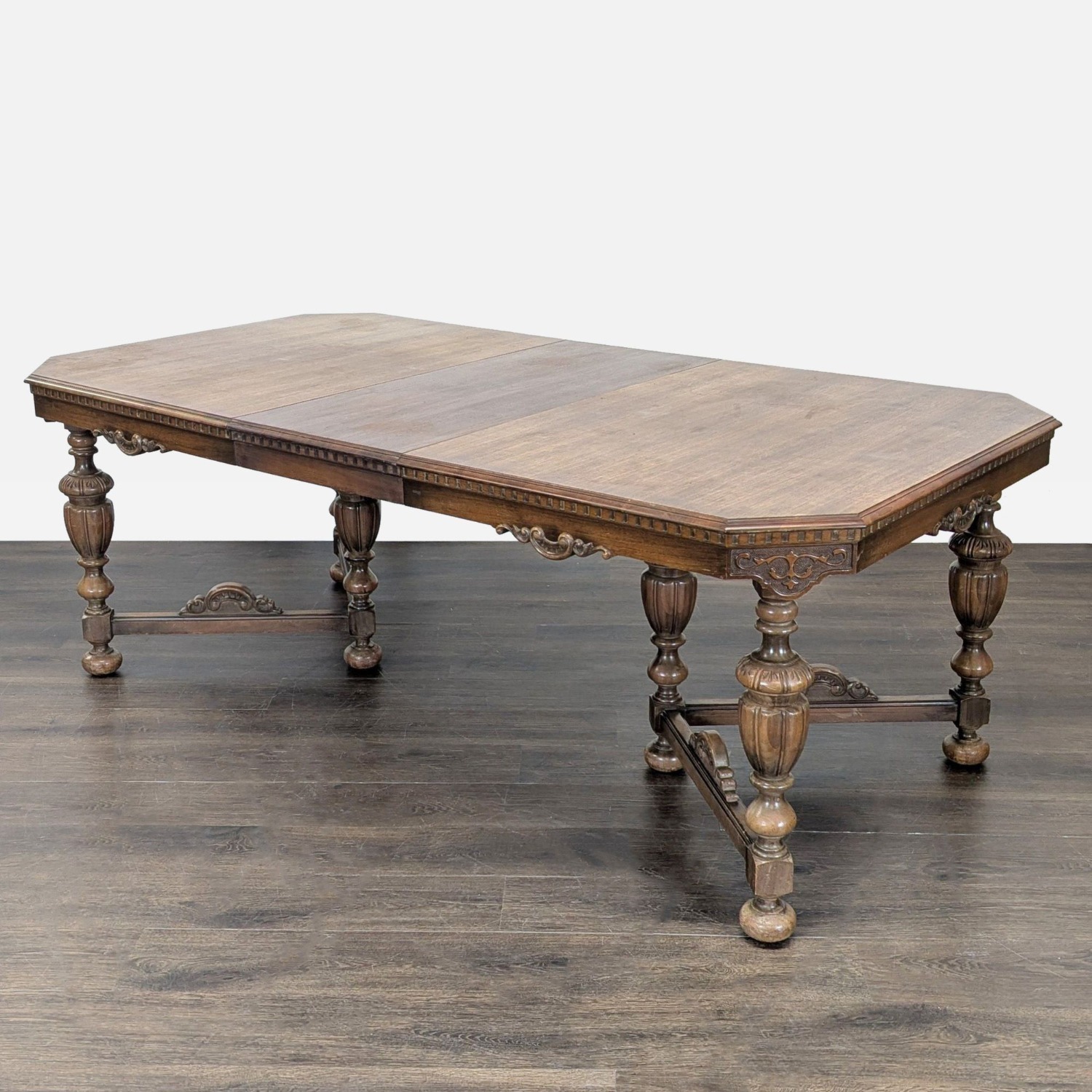 Antique Carved Wood Dining Set  - image-8