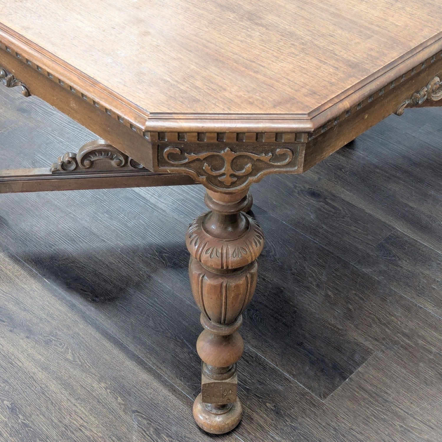Antique Carved Wood Dining Set  - image-13