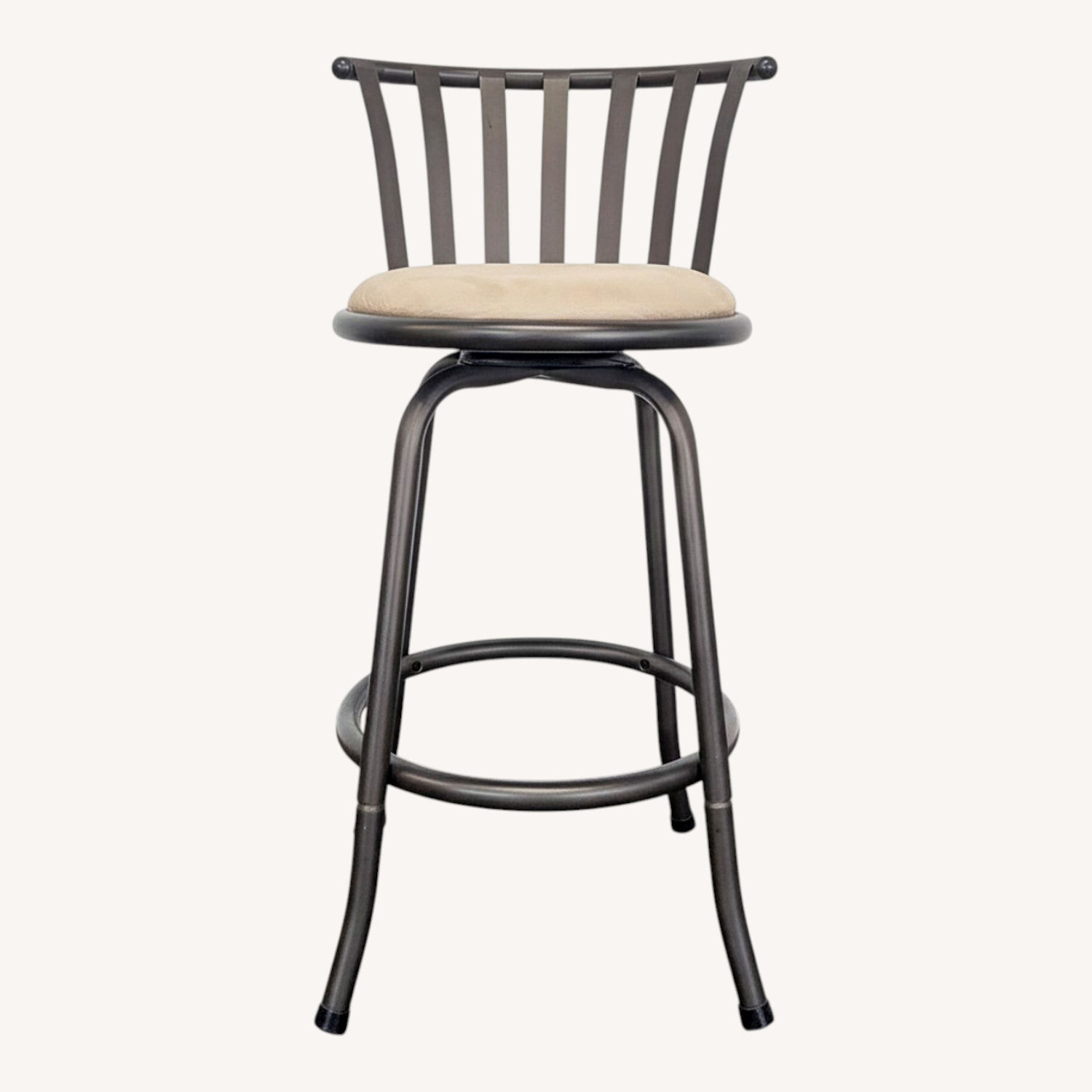 Metal Frame Swivel Counter Stool with Seat - image-0