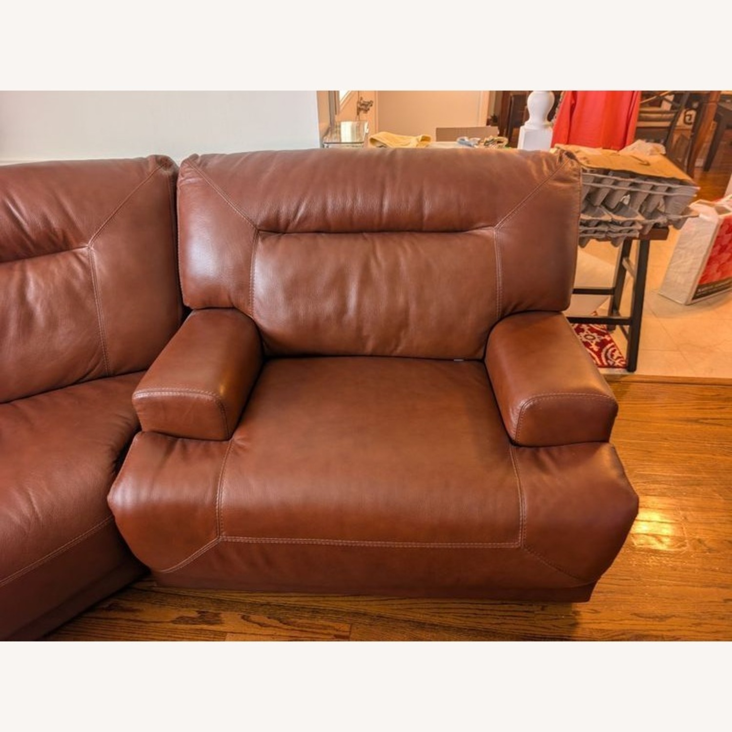 Brown Leather Power Reclining Sectional Sofa  - image-13