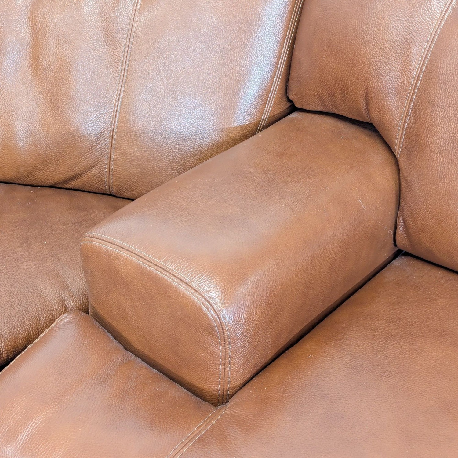 Brown Leather Power Reclining Sectional Sofa  - image-9