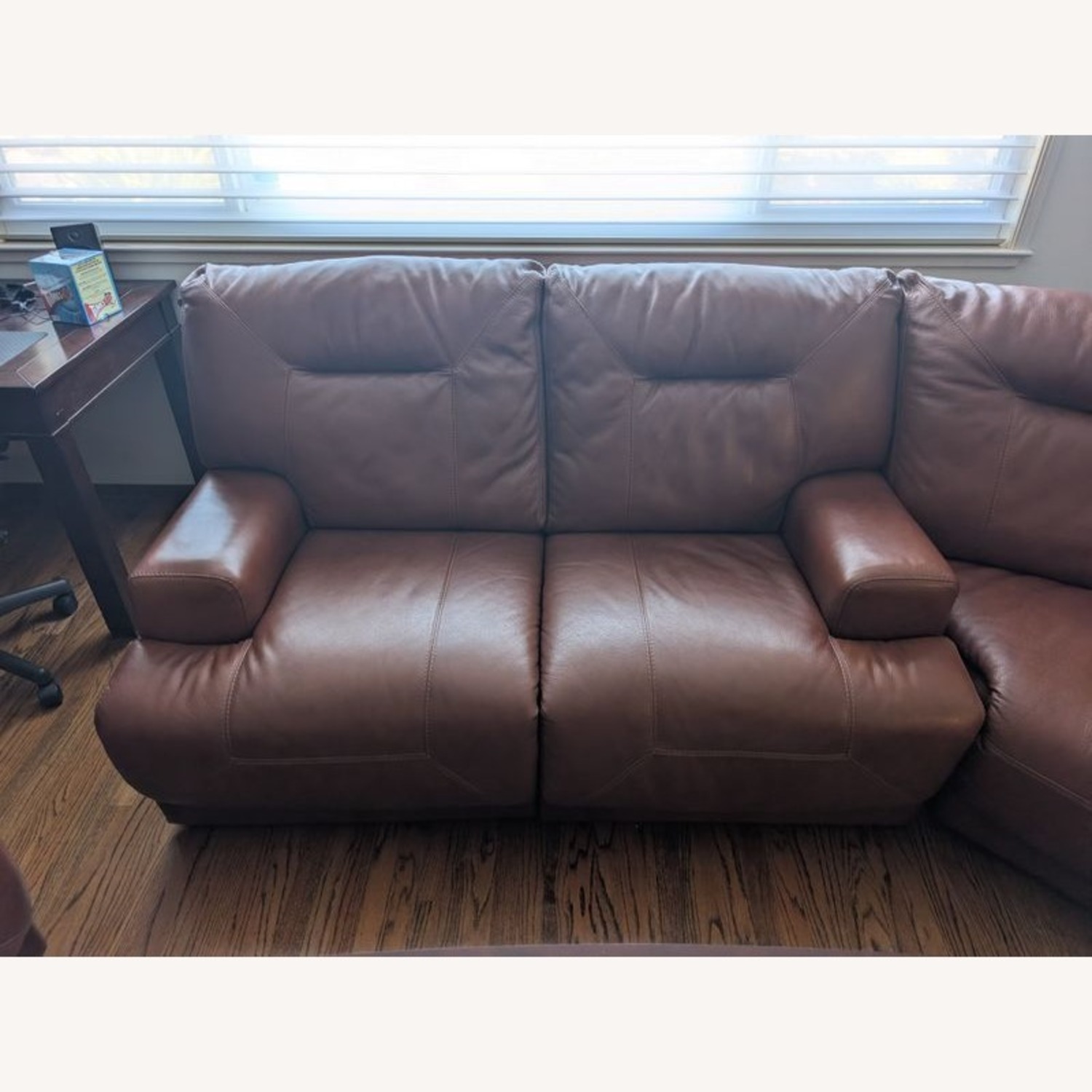 Brown Leather Power Reclining Sectional Sofa  - image-12