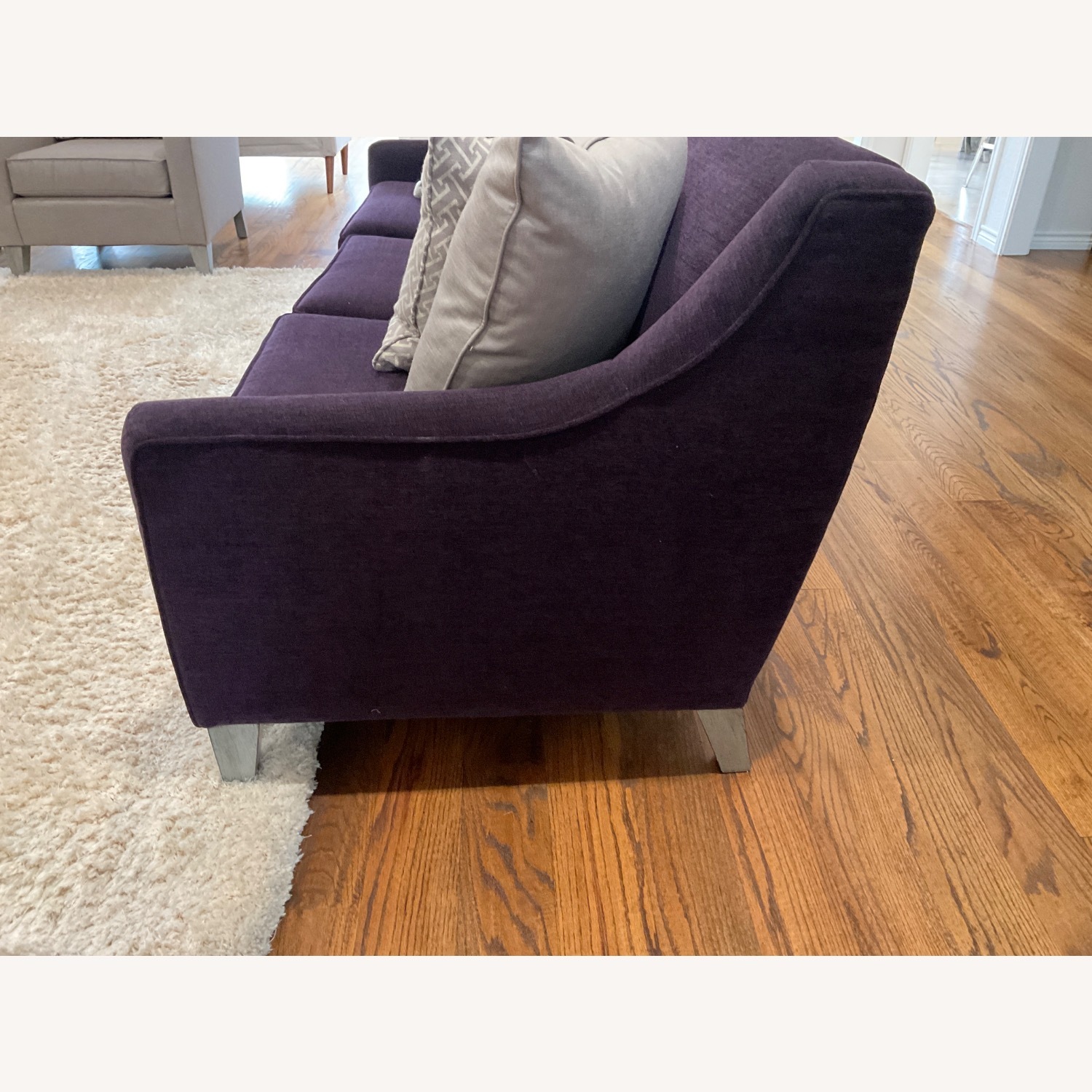 Bassett Purple Fabric 3+ Seater Sofa - image-3