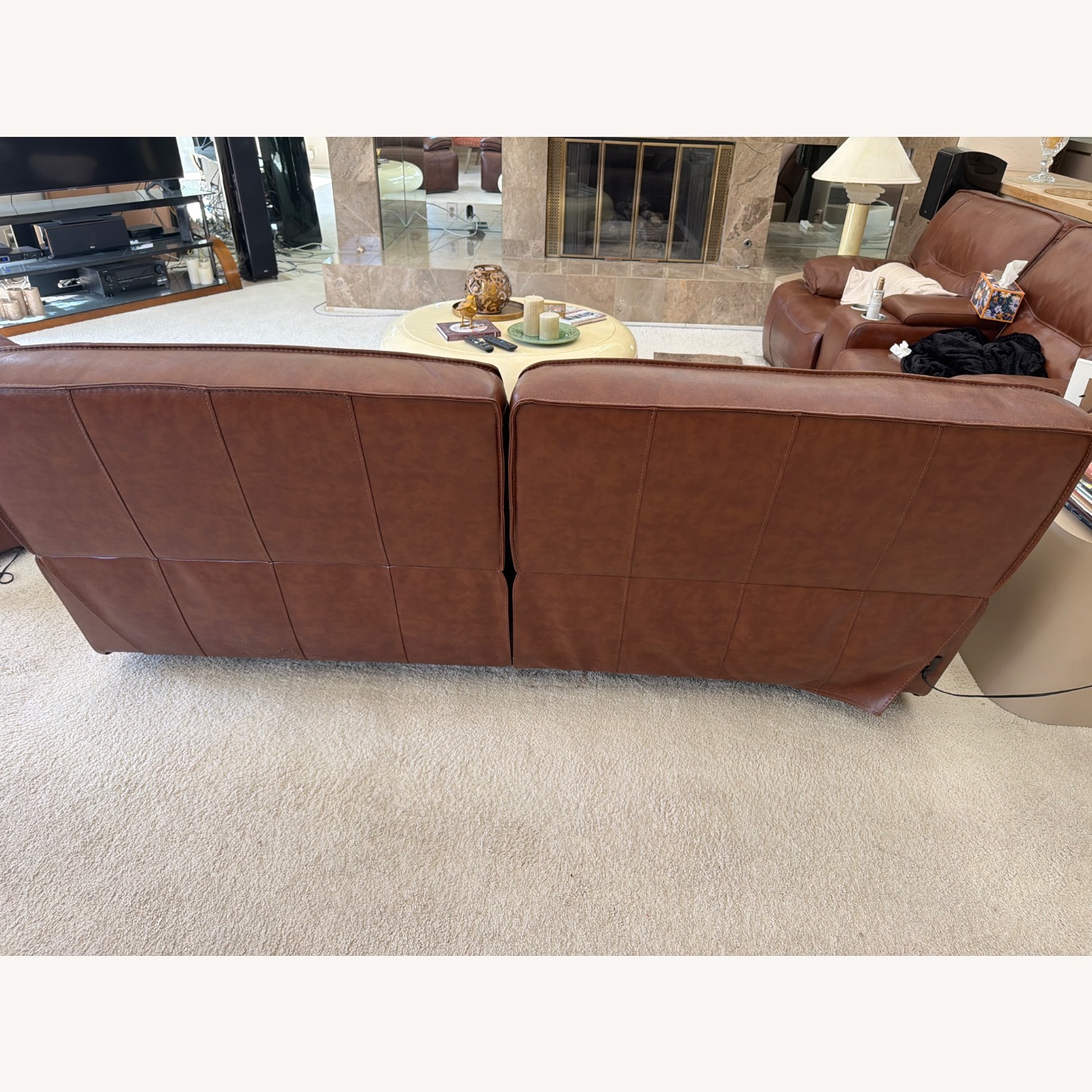 Leather LazyBoy Sofa - image-3