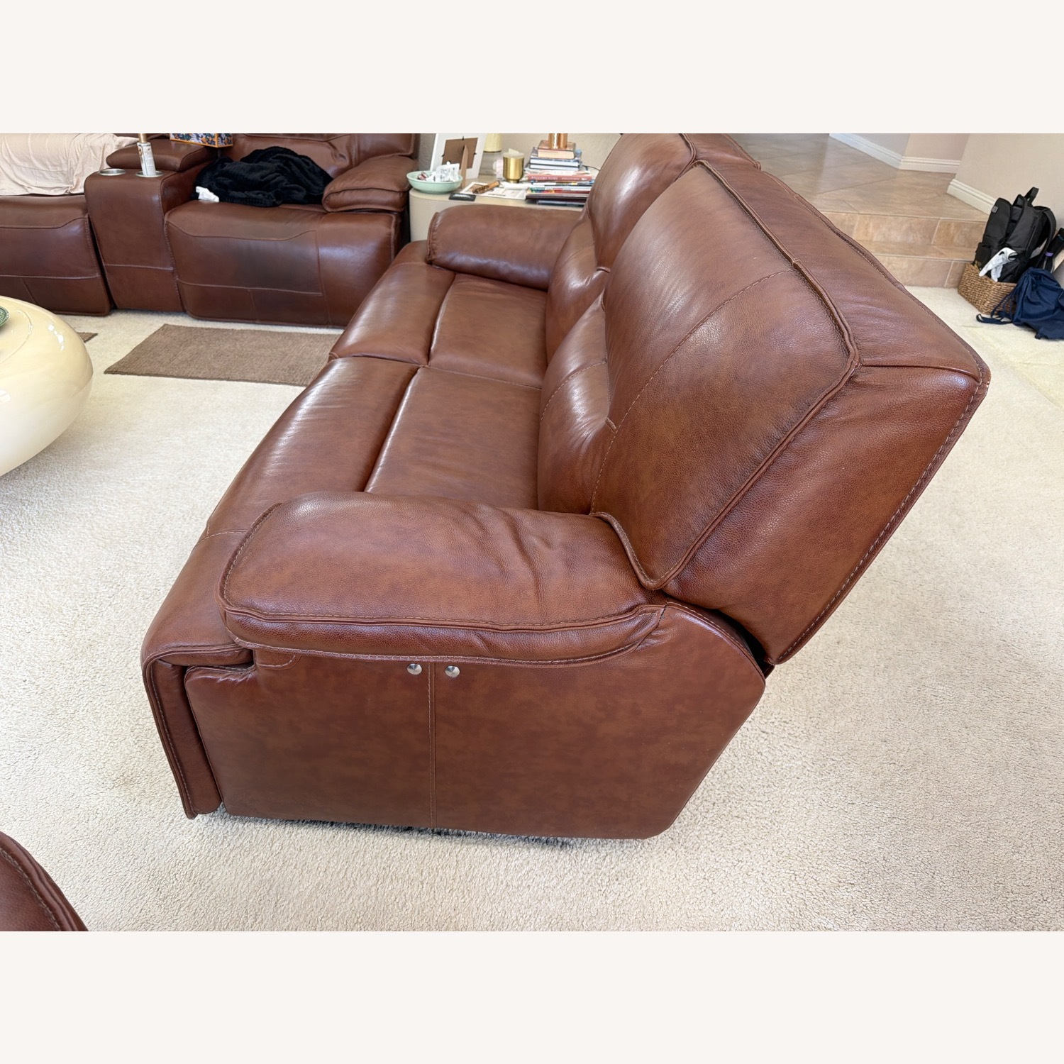 Leather LazyBoy Sofa - image-2