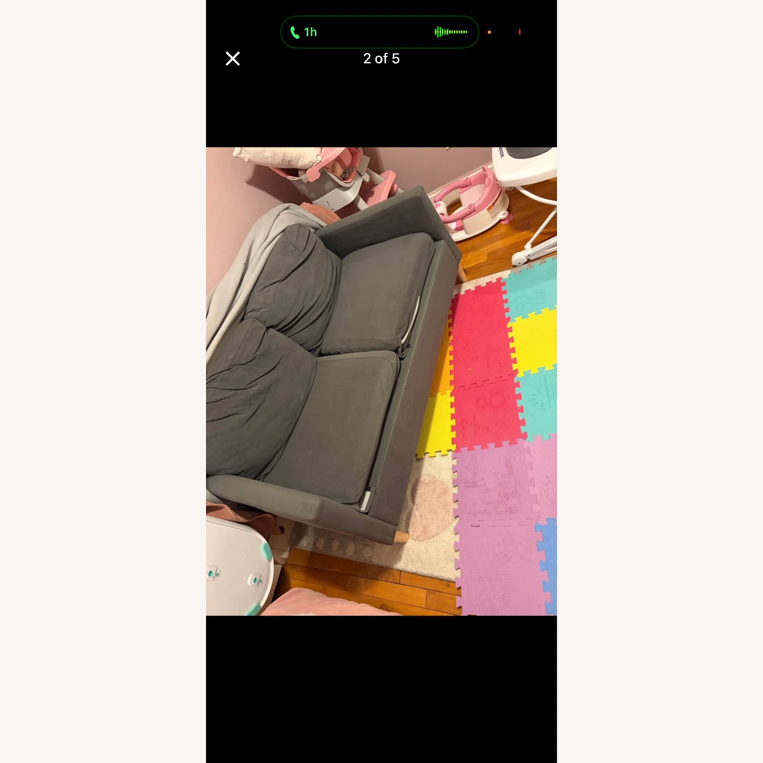 Amazon Dark Gray Linen 2 Seater Sofa - image-2