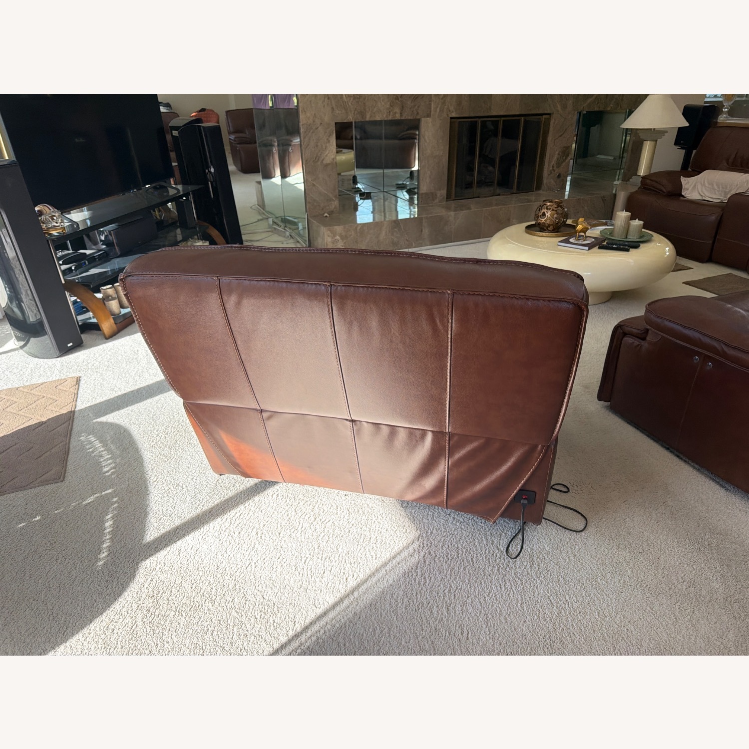 Dark Brown Leather Recliner - image-2