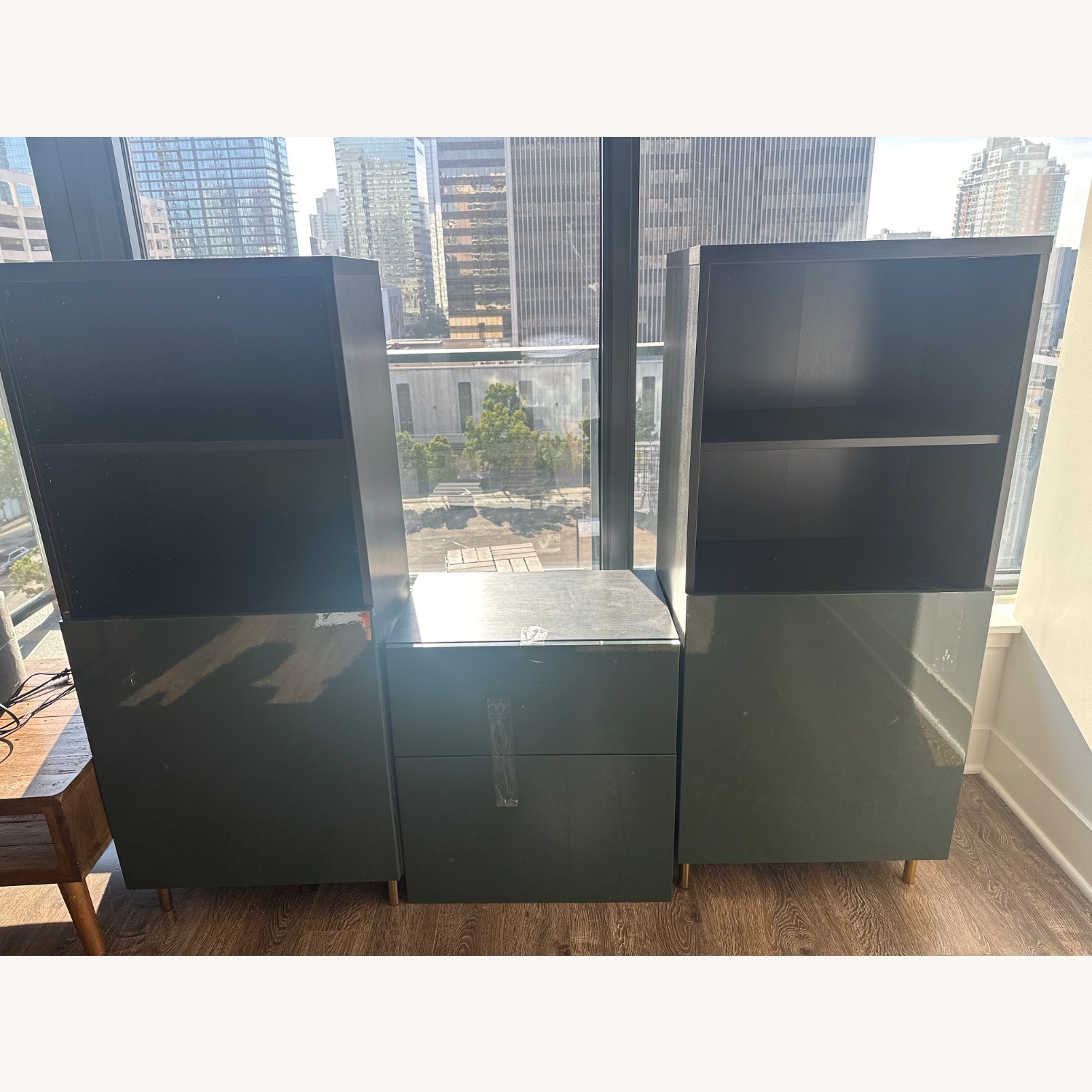 IKEA Custom Besta Black Wood Bookcase - image-1