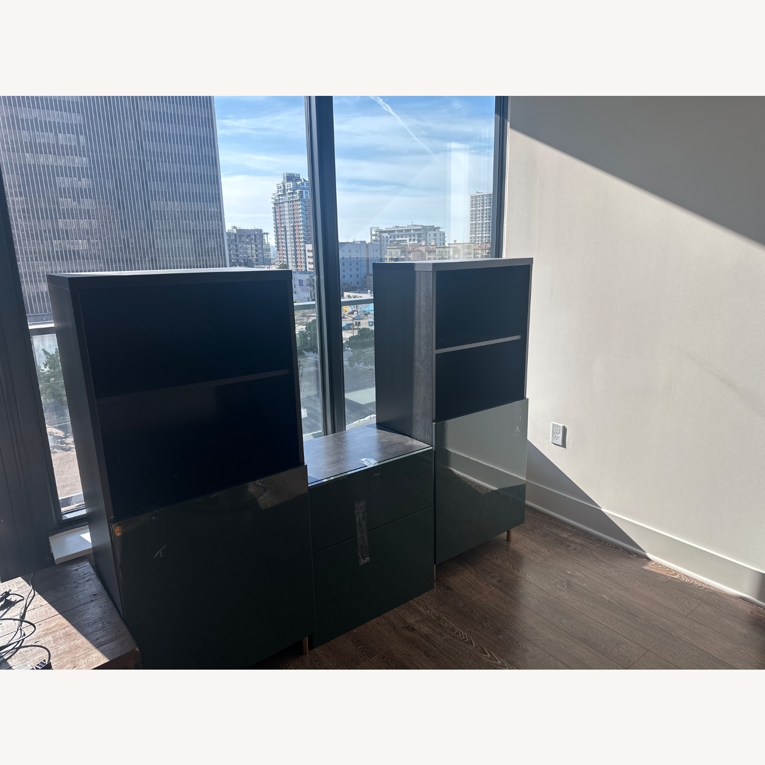 IKEA Custom Besta Black Wood Bookcase - image-2